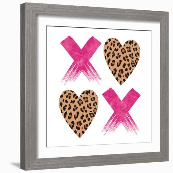 XOXO Leopard.-Jennifer McCully-Framed Art Print