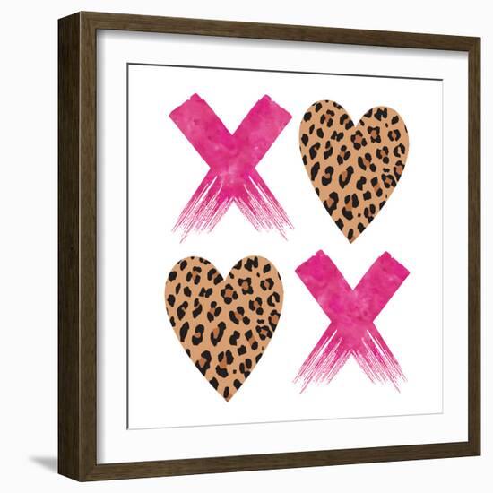 XOXO Leopard.-Jennifer McCully-Framed Art Print