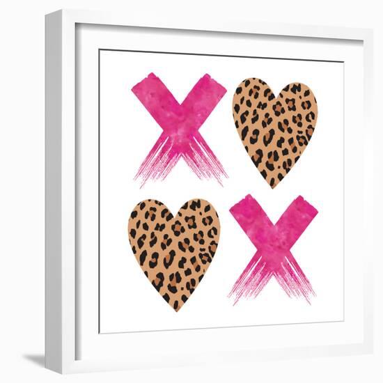 XOXO Leopard.-Jennifer McCully-Framed Art Print