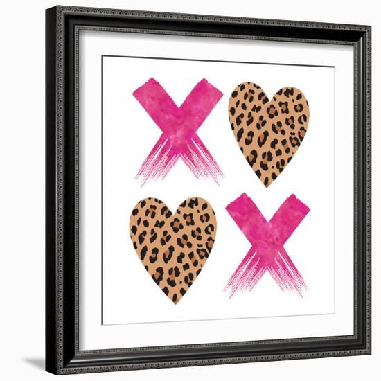 XOXO Leopard.-Jennifer McCully-Framed Art Print