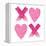 XOXO Pink Leopard-Jennifer McCully-Framed Stretched Canvas