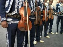 Mariachi Violin Players Line Up-xPacifica-Framed Photographic Print