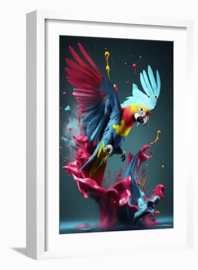 Xtravaganza - Blue Macaw-Philippe HUGONNARD-Framed Art Print