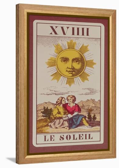 Xviiii Le Soleil, French Tarot Card of the Sun, 19th Century-null-Framed Premier Image Canvas