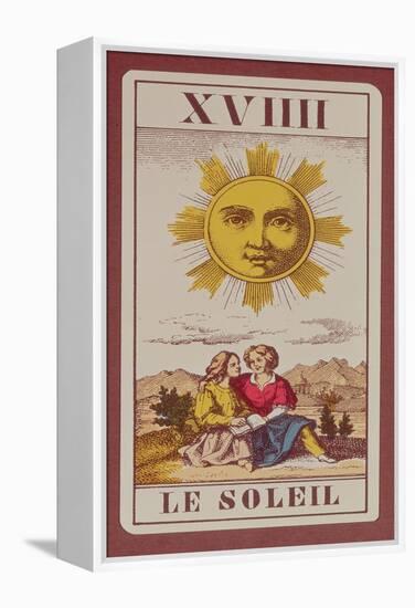 Xviiii Le Soleil, French Tarot Card of the Sun, 19th Century-null-Framed Premier Image Canvas
