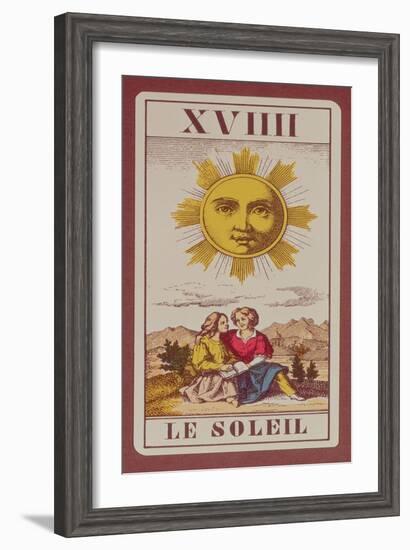 Xviiii Le Soleil, French Tarot Card of the Sun, 19th Century-null-Framed Giclee Print