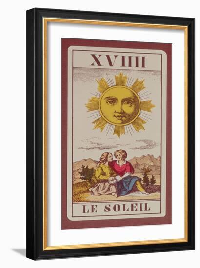 Xviiii Le Soleil, French Tarot Card of the Sun, 19th Century-null-Framed Giclee Print