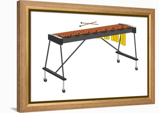 Xylophone and Mallets, Percussion, Musical Instrument-Encyclopaedia Britannica-Framed Stretched Canvas