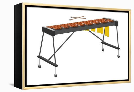 Xylophone and Mallets, Percussion, Musical Instrument-Encyclopaedia Britannica-Framed Stretched Canvas