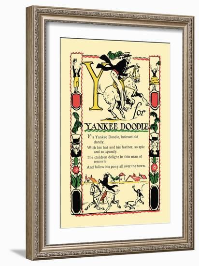 Y for Yankee Doodle-Tony Sarge-Framed Art Print