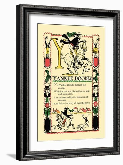 Y for Yankee Doodle-Tony Sarge-Framed Art Print