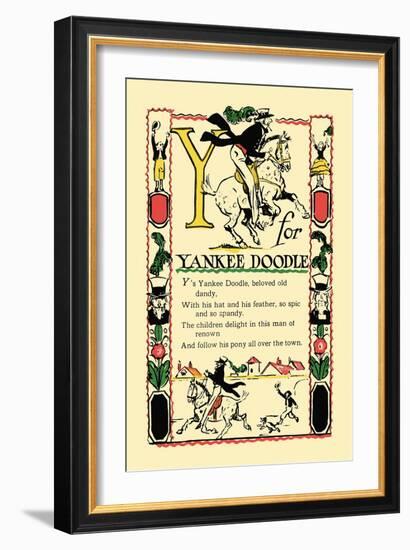 Y for Yankee Doodle-Tony Sarge-Framed Art Print