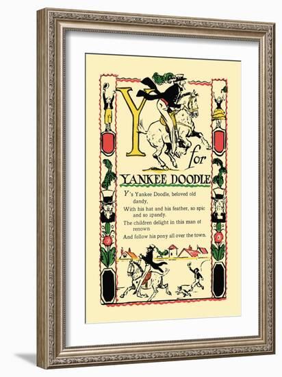 Y for Yankee Doodle-Tony Sarge-Framed Premium Giclee Print