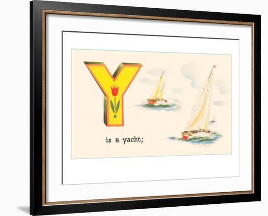 Y is a Yacht-null-Framed Art Print