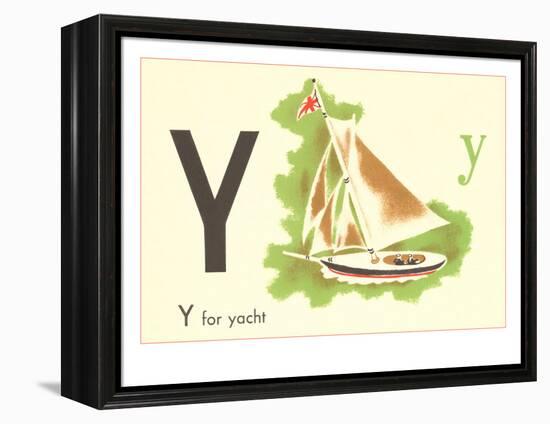 Y is for Yacht-null-Framed Stretched Canvas