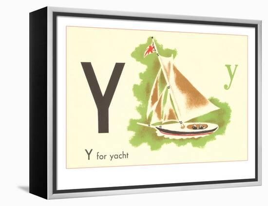 Y is for Yacht-null-Framed Stretched Canvas