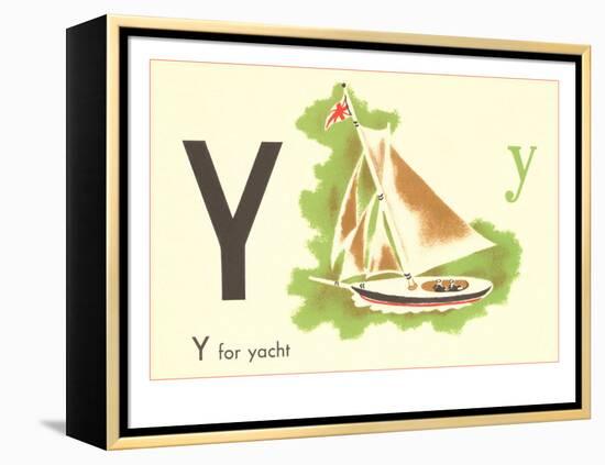 Y is for Yacht-null-Framed Stretched Canvas