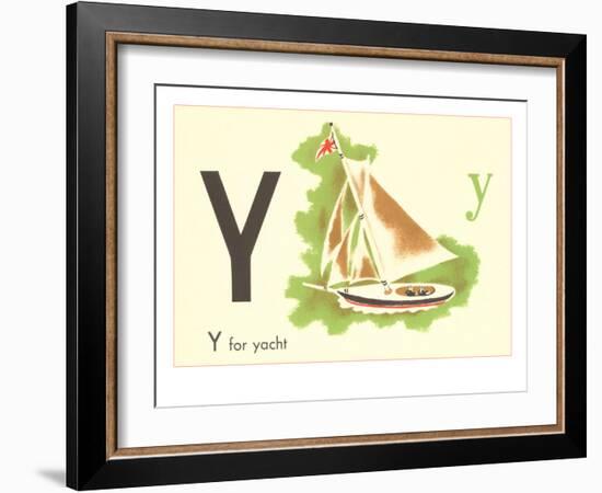 Y is for Yacht-null-Framed Art Print