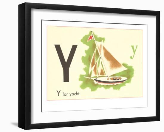 Y is for Yacht-null-Framed Art Print