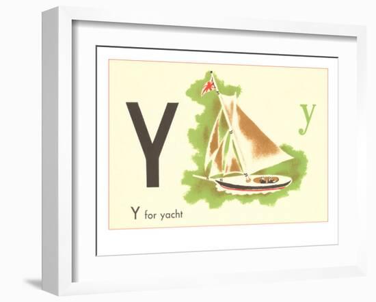 Y is for Yacht-null-Framed Art Print