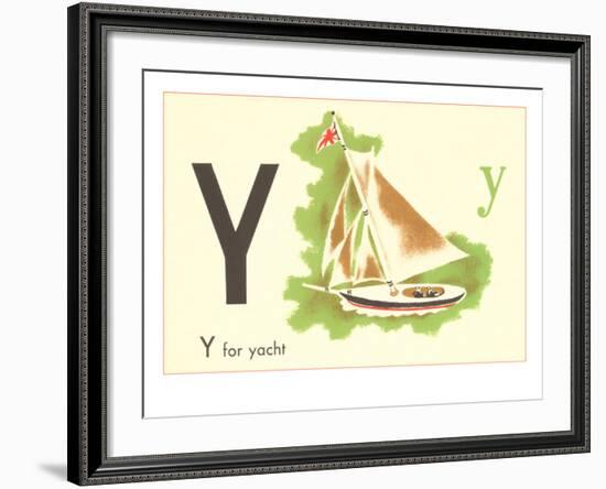 Y is for Yacht-null-Framed Art Print