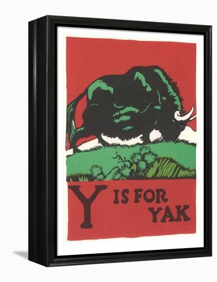 Y is for Yak-null-Framed Stretched Canvas