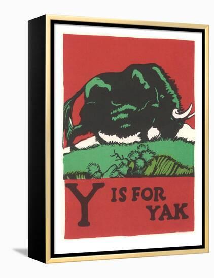 Y is for Yak-null-Framed Stretched Canvas