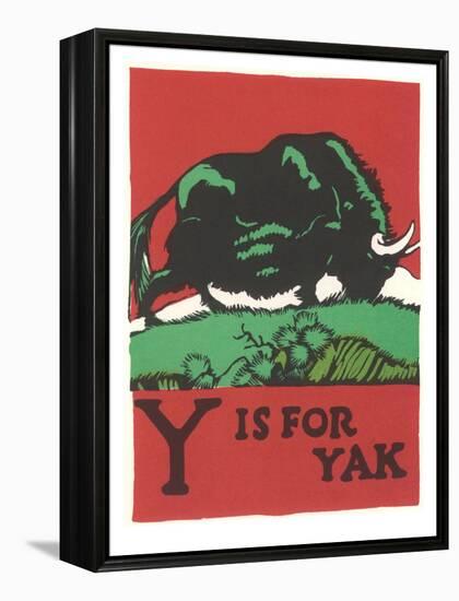 Y is for Yak-null-Framed Stretched Canvas