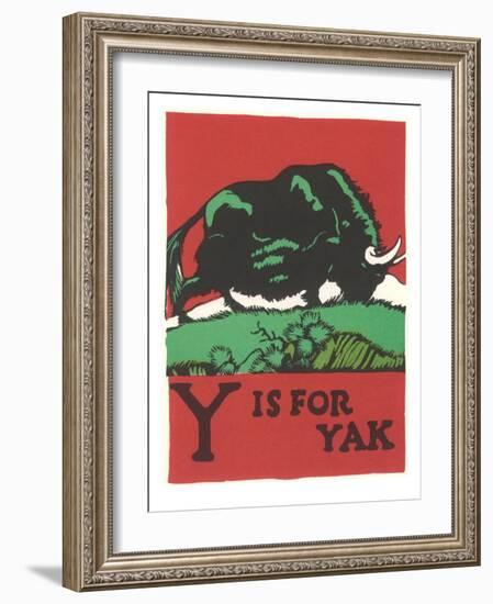 Y is for Yak-null-Framed Art Print