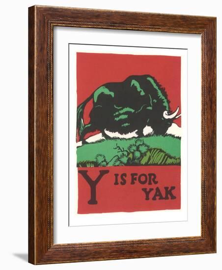 Y is for Yak-null-Framed Art Print