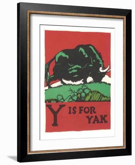 Y is for Yak-null-Framed Art Print