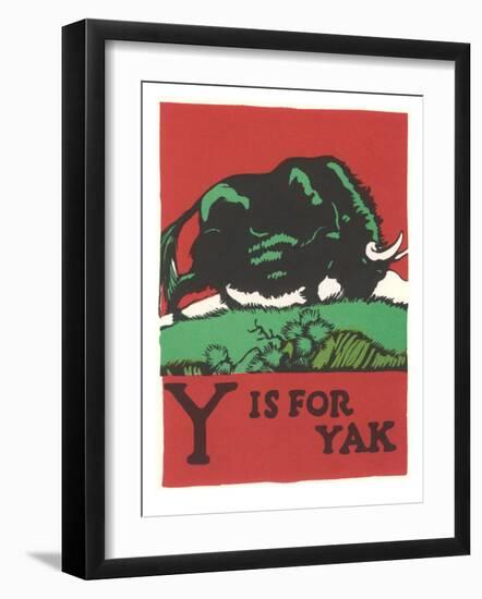 Y is for Yak-null-Framed Art Print