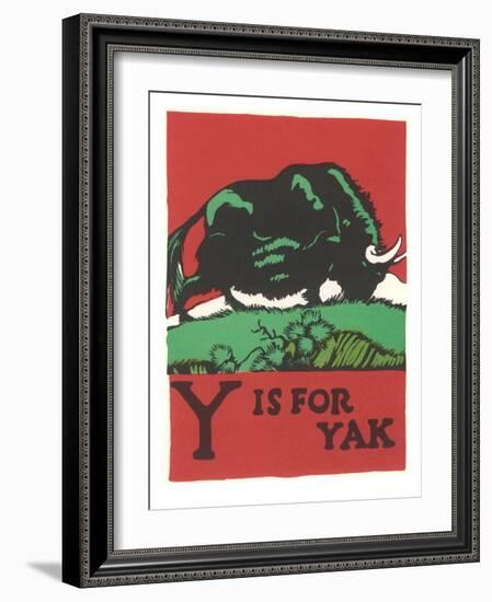 Y is for Yak-null-Framed Art Print