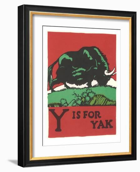 Y is for Yak-null-Framed Art Print