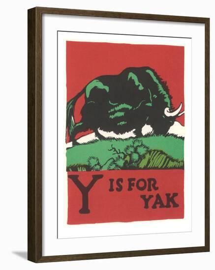 Y is for Yak-null-Framed Art Print