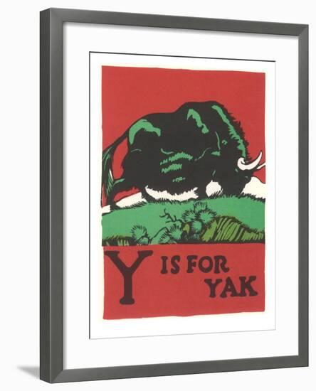 Y is for Yak-null-Framed Art Print