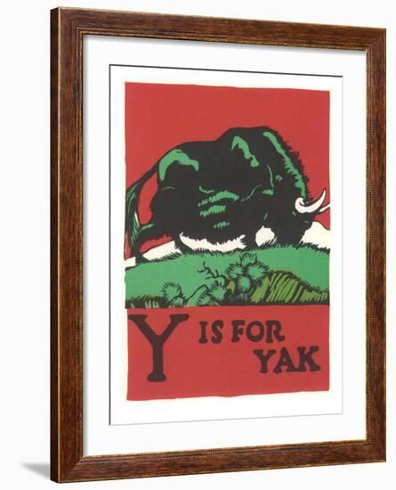 Y is for Yak-null-Framed Art Print