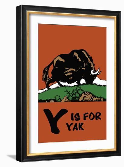 Y is for Yak-Charles Buckles Falls-Framed Art Print