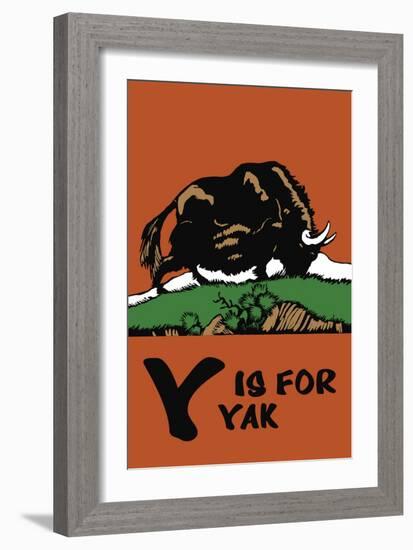 Y is for Yak-Charles Buckles Falls-Framed Art Print