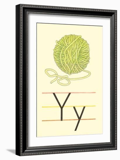 Y Is for Yarn-null-Framed Art Print