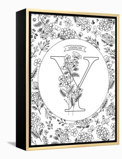 Y is for Yarrow-Heather Rosas-Framed Stretched Canvas