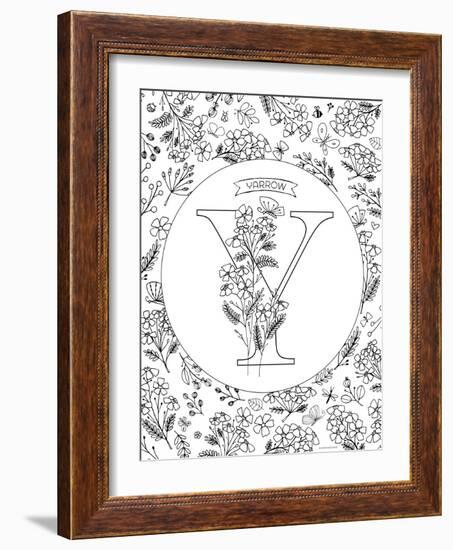 Y is for Yarrow-Heather Rosas-Framed Art Print