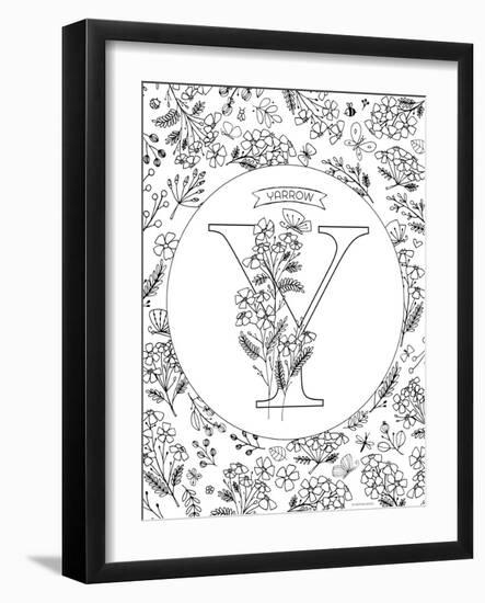 Y is for Yarrow-Heather Rosas-Framed Art Print
