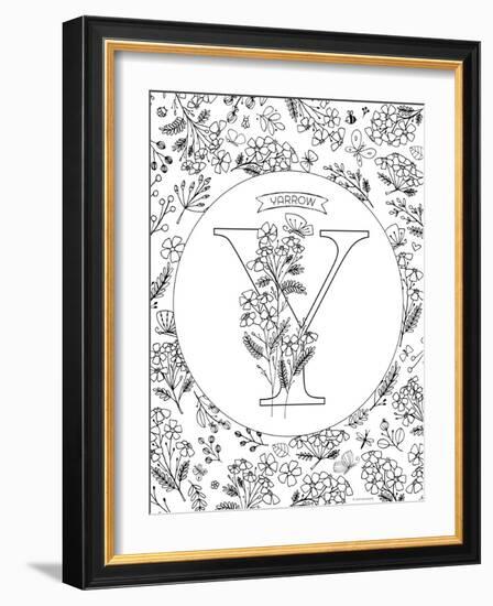 Y is for Yarrow-Heather Rosas-Framed Art Print