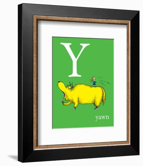 Y is for Yawn (green)-Theodor (Dr. Seuss) Geisel-Framed Art Print