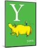 Y is for Yawn (green)-Theodor (Dr. Seuss) Geisel-Mounted Art Print