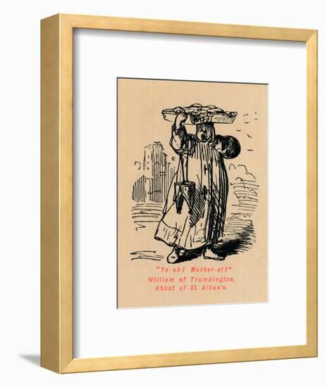 'Ya-ah! Macker-el! William of Trumpington, Abbot of St. Alban's',-John Leech-Framed Giclee Print