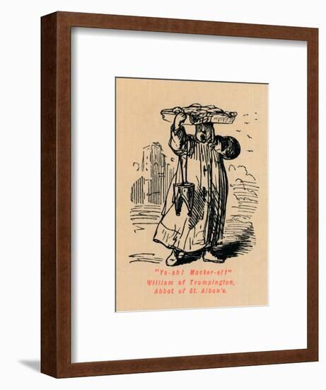 'Ya-ah! Macker-el! William of Trumpington, Abbot of St. Alban's',-John Leech-Framed Giclee Print