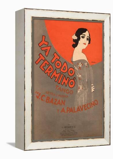 Ya Todo Termino Tango Music Sheet Cover-Leopoldo Metlicovitz-Framed Premier Image Canvas