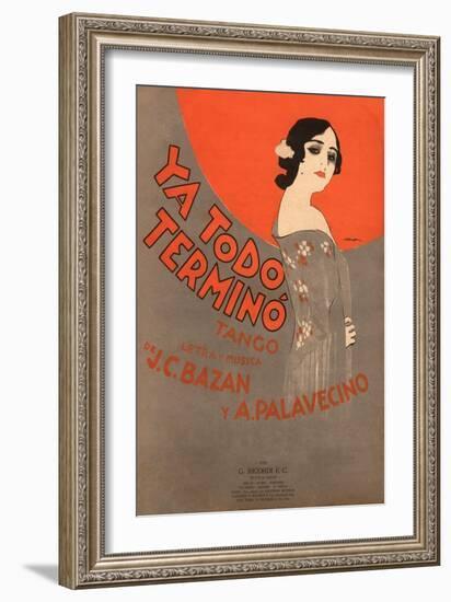 Ya Todo Termino Tango Music Sheet Cover-Leopoldo Metlicovitz-Framed Giclee Print